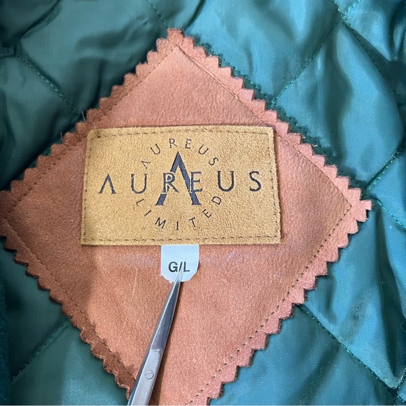 MacGregor Centennial Varsity Jacket Aureus Limited Green Brown Wool Leather Larg - Picture 5 of 9